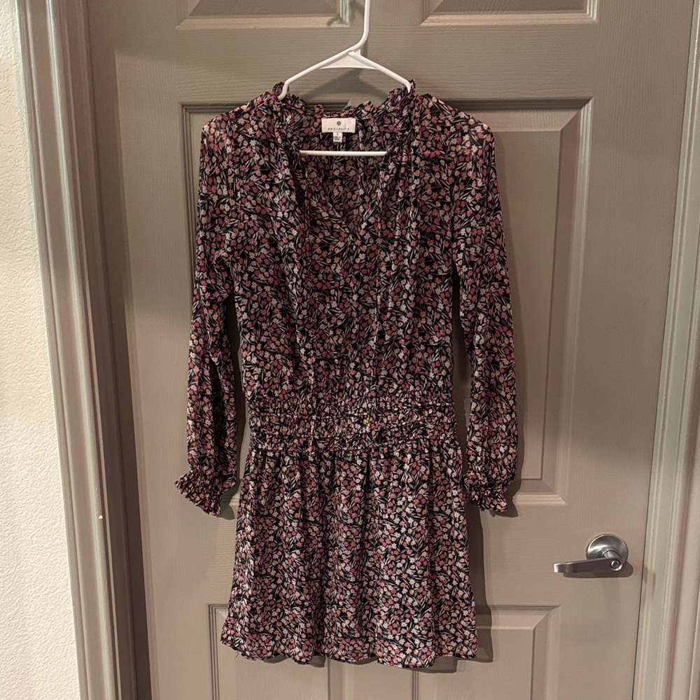 Socialite Black and Pink Floral Blouse
